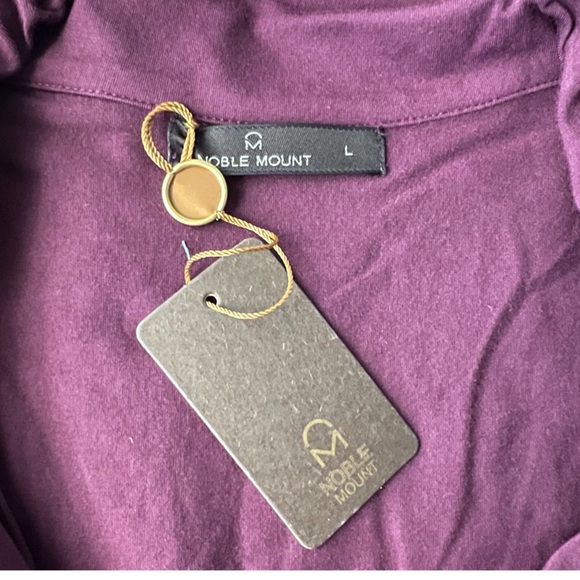 Noble Mount Womens Eco-PJ Bamboo Sleep Shirt Wine - Large - Picture 8 of 9